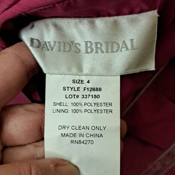 David's Bridal halter top pink dress size 4 - Picture 5 of 5
